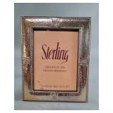 Italian sterling silver,  glass and wood picture