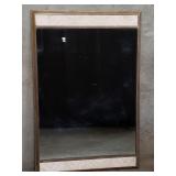 Mid-century modern brass frame mirror with