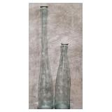 Pair of glass floor vases