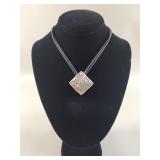Sterling silver pendant with crystal or cord