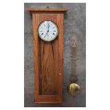 Westwood oak wall clock with key