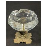 Vintage Hollywood Regency glass ashtray with