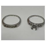 Pair of platinum rings