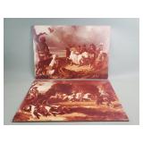 Pair of Alfred Dedreux-style prints