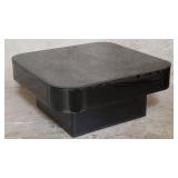 Contemporary beveled glass coffee table