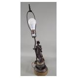 Antique French bronze figural table lamp