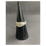 Sterling silver ornate spoon ring