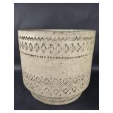 Vintage geometric pattern pottery planter
