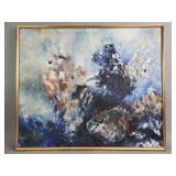 Abstract Impressionist-style impasto oil on panel