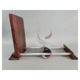 Vintage Fred Farr style teak and aluminum book