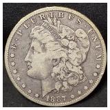 1887-O  Morgan silver dollar coin