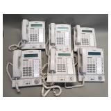 Six Panasonic KX-T7633 Digital Super Hybrid System