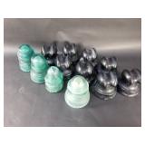 Group of vintage glass insulators