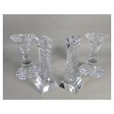 Pairs of crystal Mikasa candle holders
