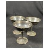 Lot of vintage silver plate champagne goblets