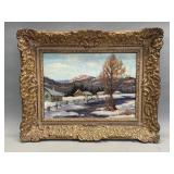 Signed Impressionist oil on panel depicting a