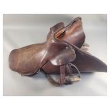 Vintage leather horse saddle