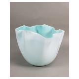 Organic cased art glass hand blown center piece