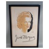 Charles Kiffer portrait of Jane Morgan lithograph