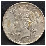 1924 Peace silver dollar coin