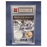 1/1 Replica Walter Johnson bat and jersey card