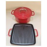 Group of Martha Stewart cast iron cookware, Dutch