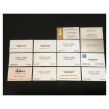 14 "Mad Men" & "Bates Motel" prop businesses cards