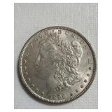 1896 Morgan silver dollar