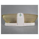 Art Deco porcelain and glass slip shade ceiling