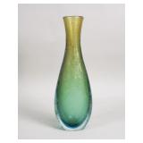 Mid-century Modern hand blown art glass vase