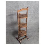 Vintage 3 tier folding pie stand