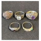 Lot of sterling & 925 silver ring