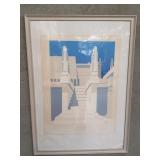 Signed "Hollyhock House" lithograph #32/100