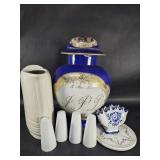Box of porcelain ceramic, meissen jar as is,