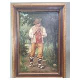 Signed C. Debieure 19th Century oil on panel