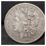 1883  Morgan silver dollar coin