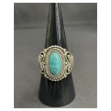 Vintage sterling silver and turquoise ring