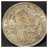 1921 Morgan silver dollar coin