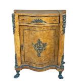 Antique French style commode cabinet with brass