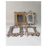 Group of vintage ornate metal frames