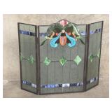 Vintage three panel fireplace screens with