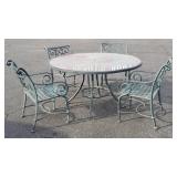 Landgrave cast aluminum patio set