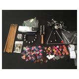 Percussion instruments, music accessories