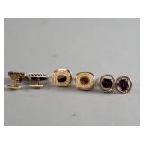 Three sets of Destino gold tone cufflinks
