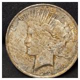 1922 Peace silver dollar coin