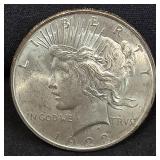1923 Peace silver dollar coin