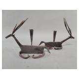 Vintage Brutalist style hand made forged iron