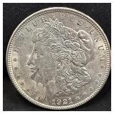 1921 Morgan silver dollar coin