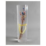 Vintage cylindrical acrylic tower paperweight