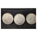 2 1921 1 1921-D Morgan silver dollar coins